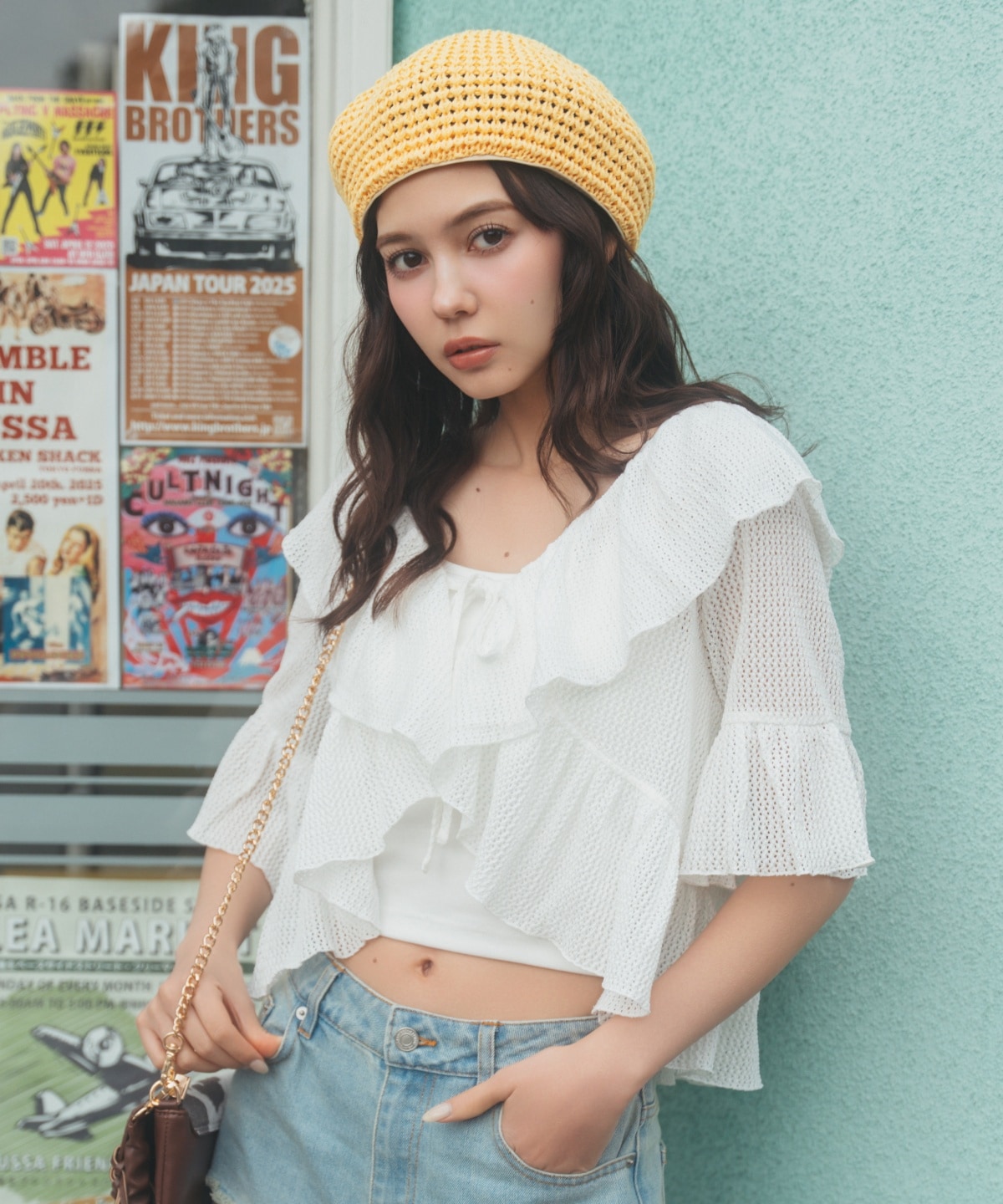 【美品】RAPASTELフリル クロシェレースカーディガン クロシェフリルカーディガン(F ホワイト): REDYAZEL｜公式