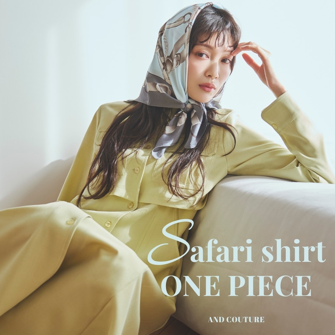 アンドクチュール Safari Shirt ONE-PIECE