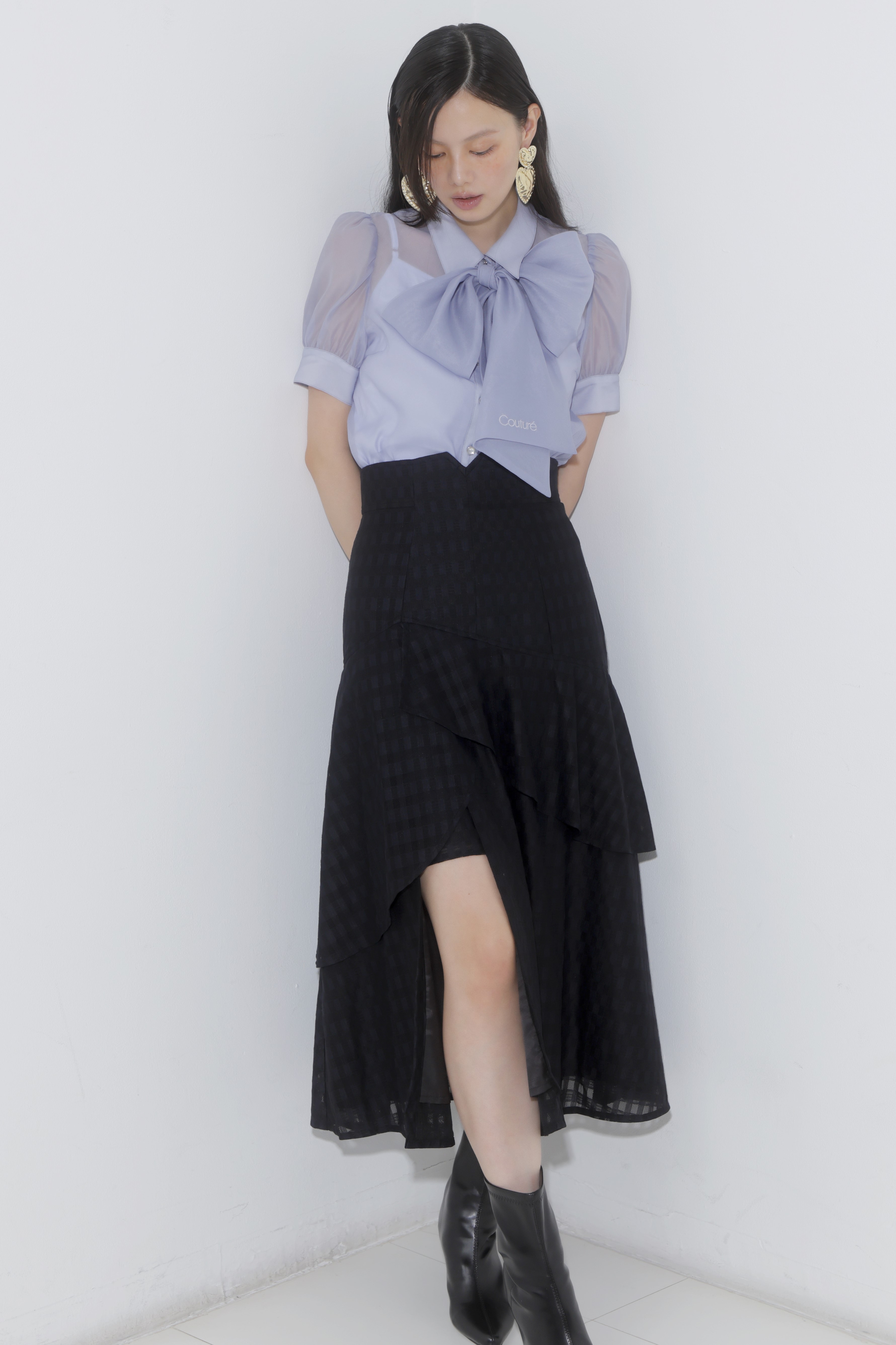 【And Couture】レースティアードスカート