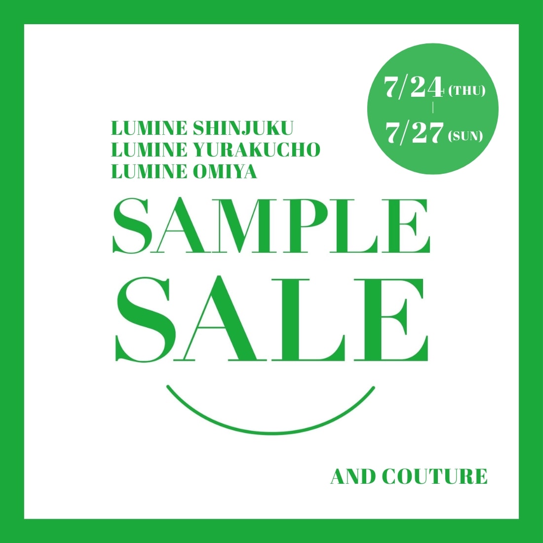 SAMPLE SALE