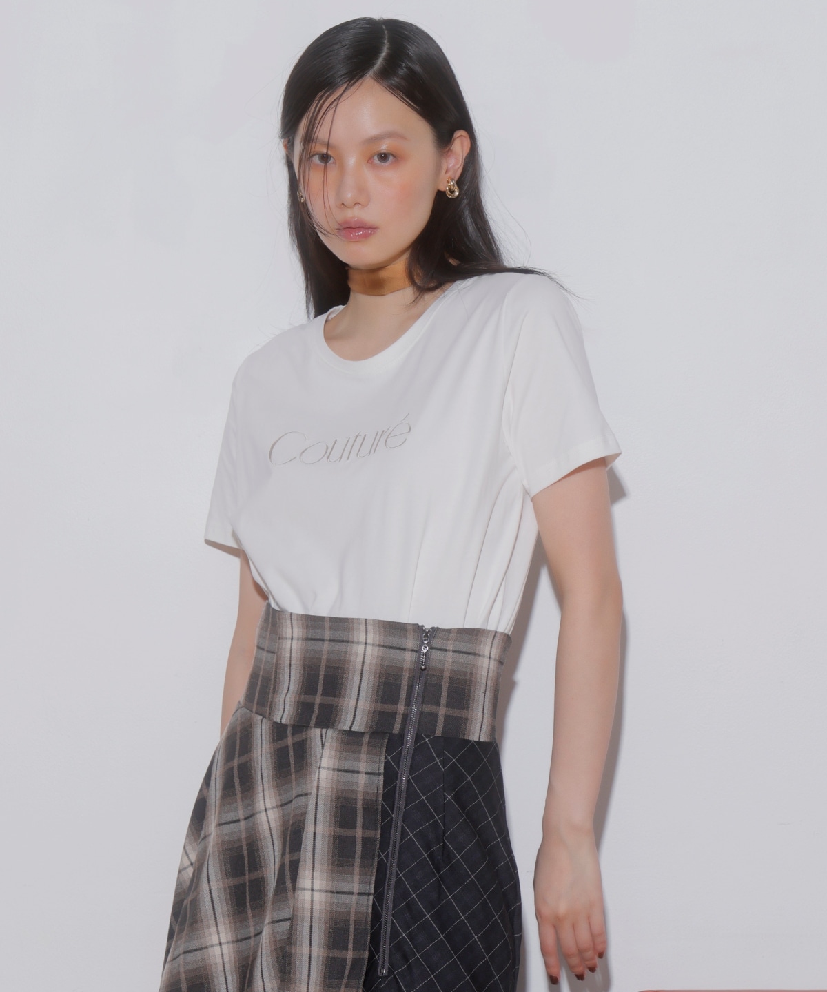【AND COUTURE】COUTURE 刺繍Tシャツ