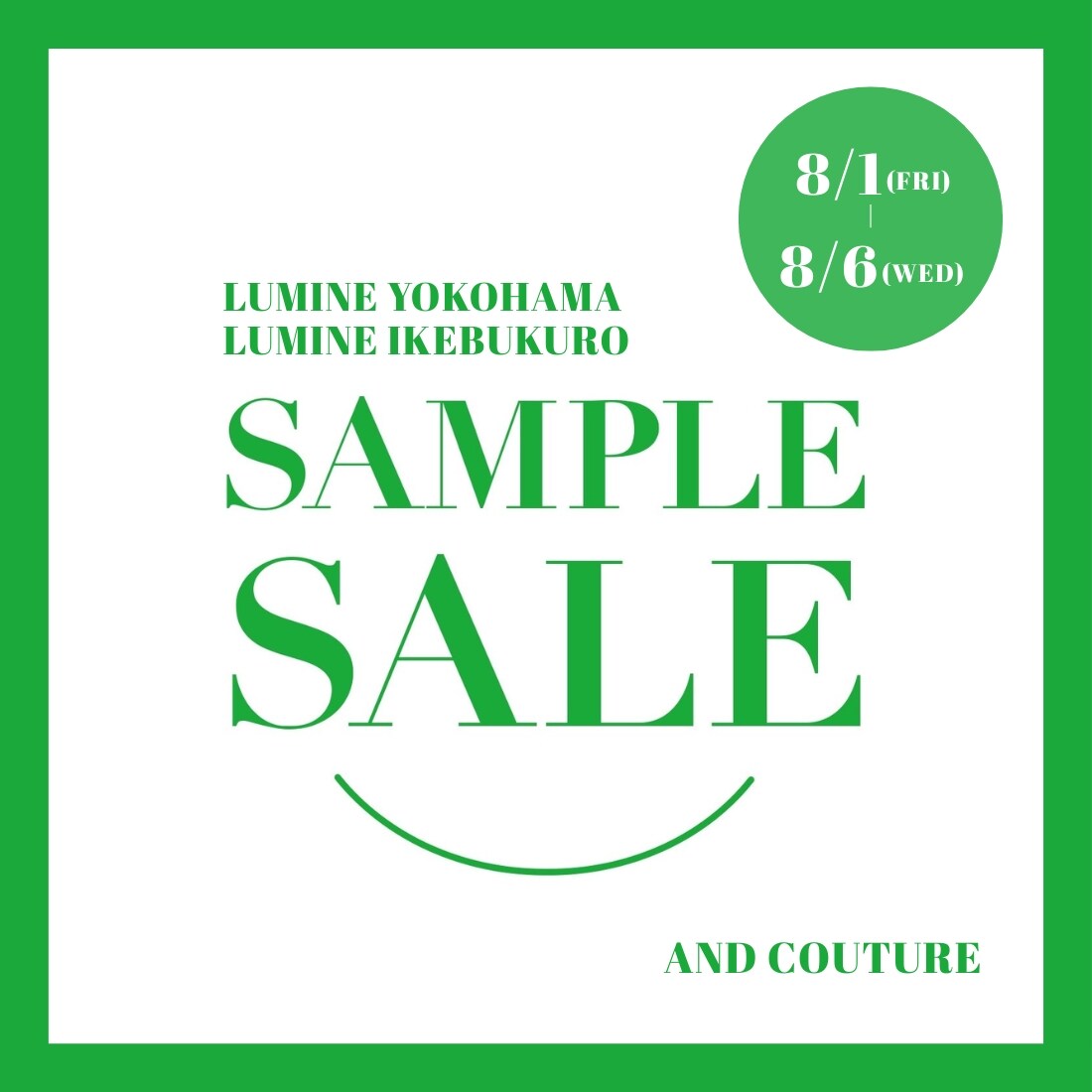 SAMPLE SALE