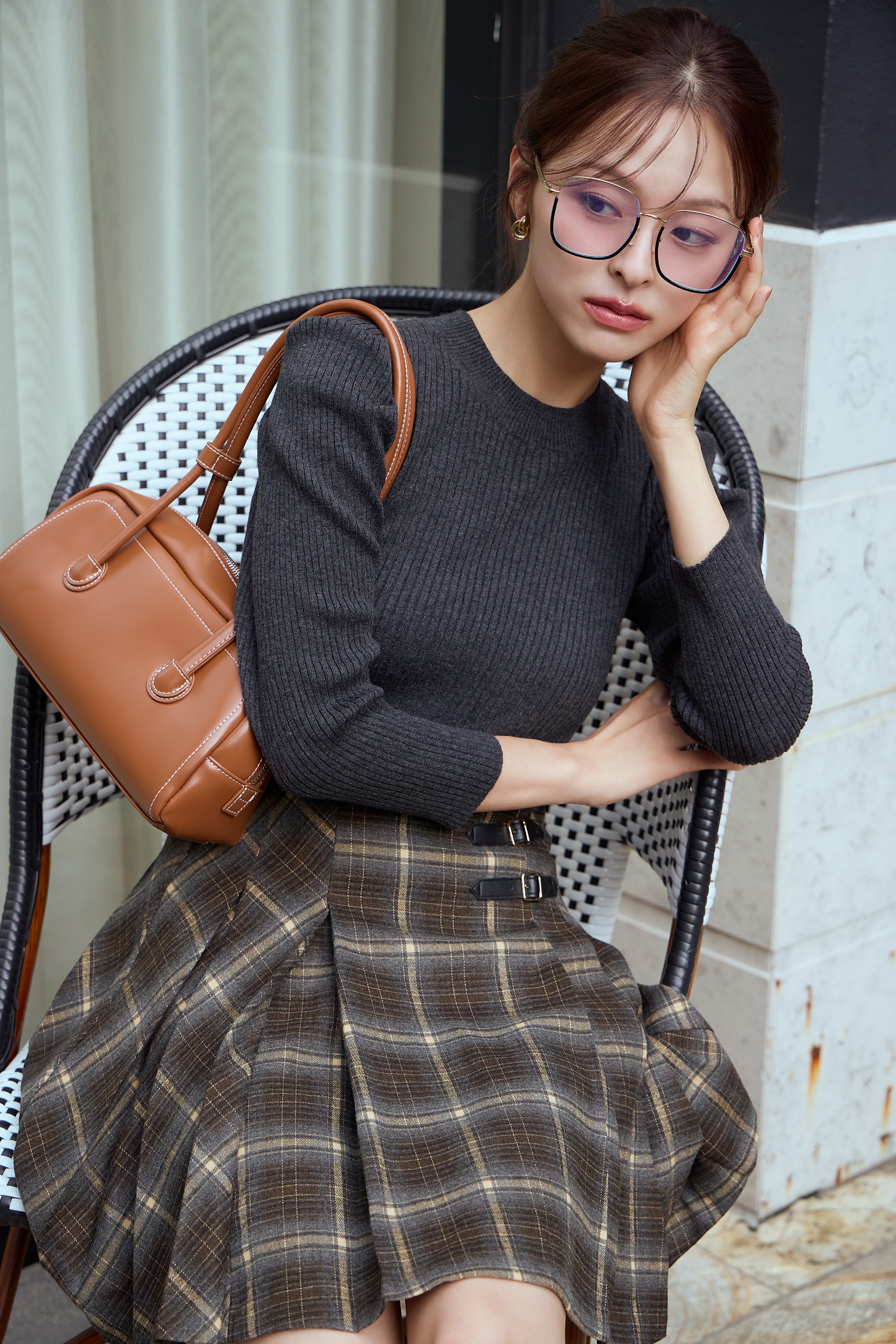 【AND COUTURE】チェックミニスカート