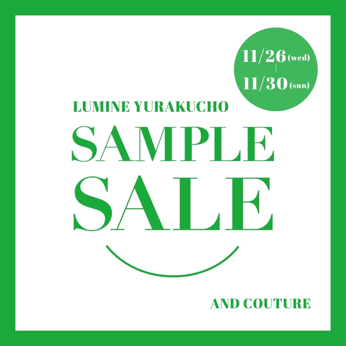SAMPLE SALE
