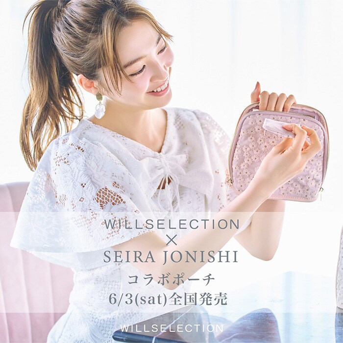 WILLSELECTION ウィルセレクション WILLSELECTION×SEIRA JONISHI フラワー刺繍ポーチ