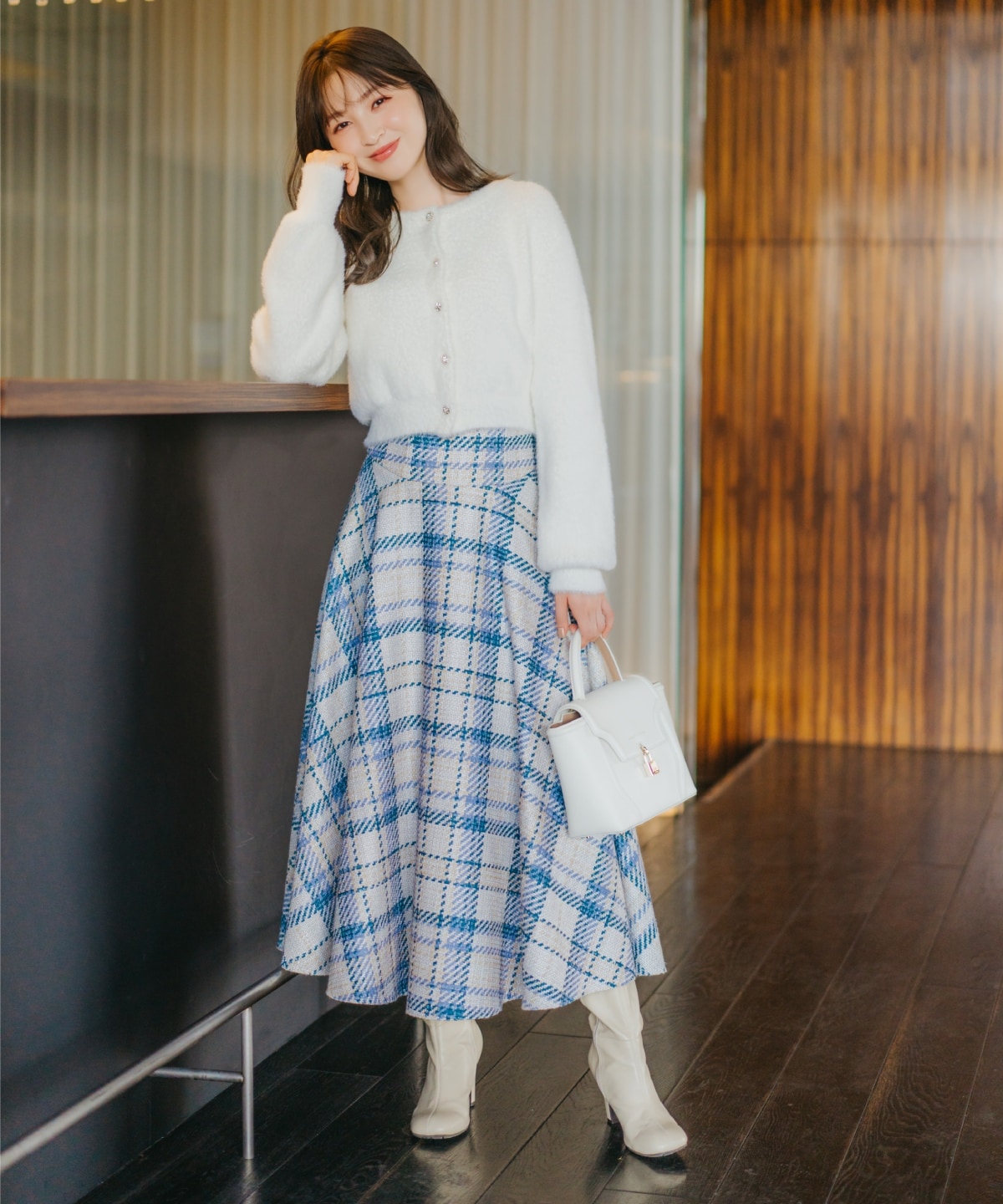 【WILLSELECTION】ミックスツイードチェックスカート