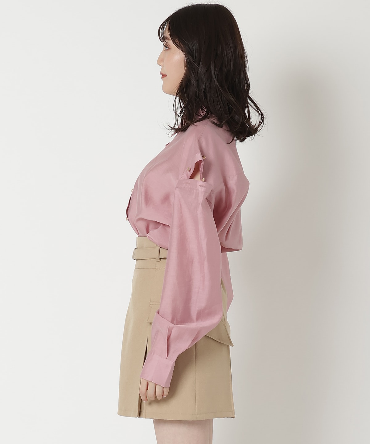 オープンショルダーシャツ