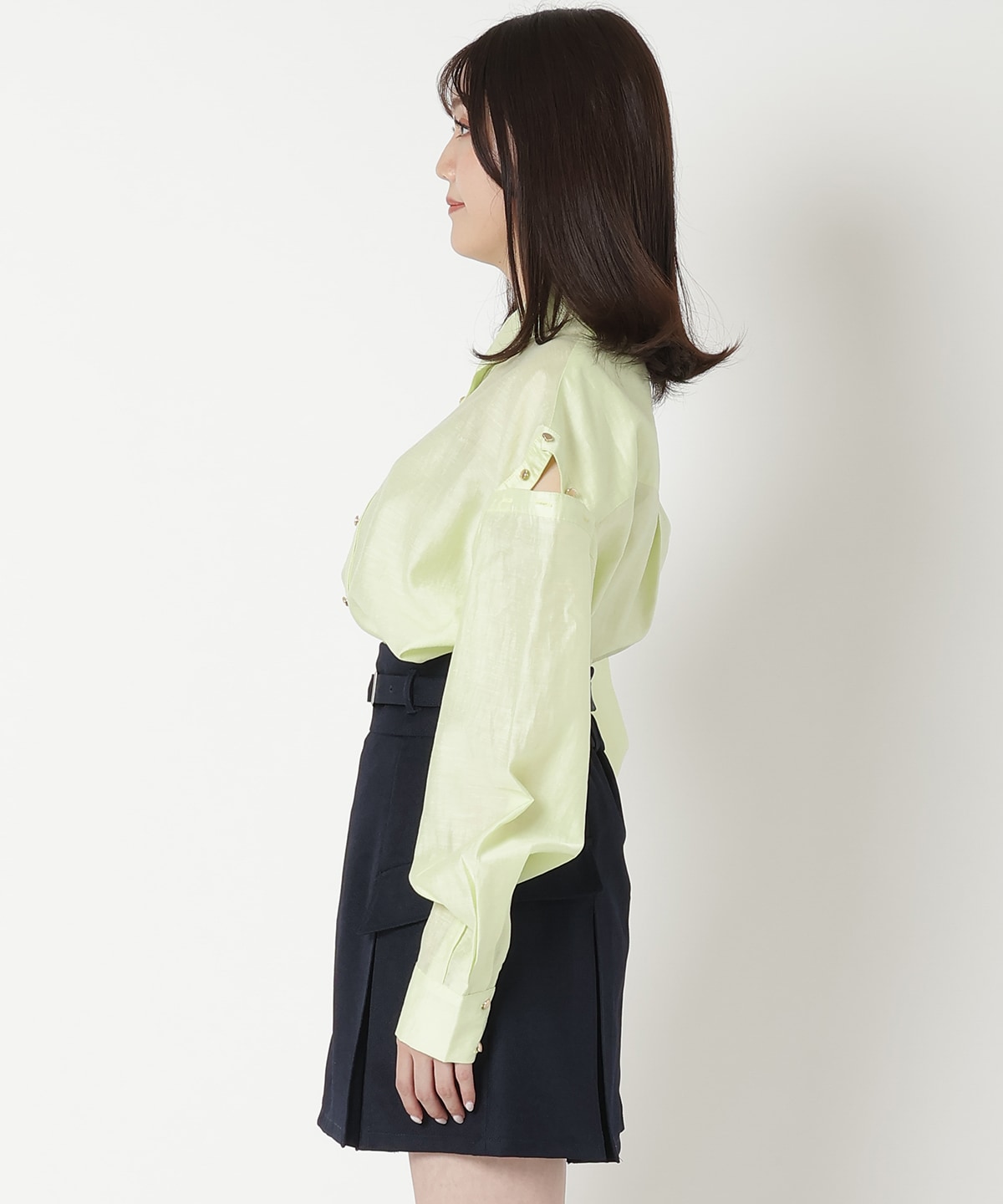 オープンショルダーシャツ