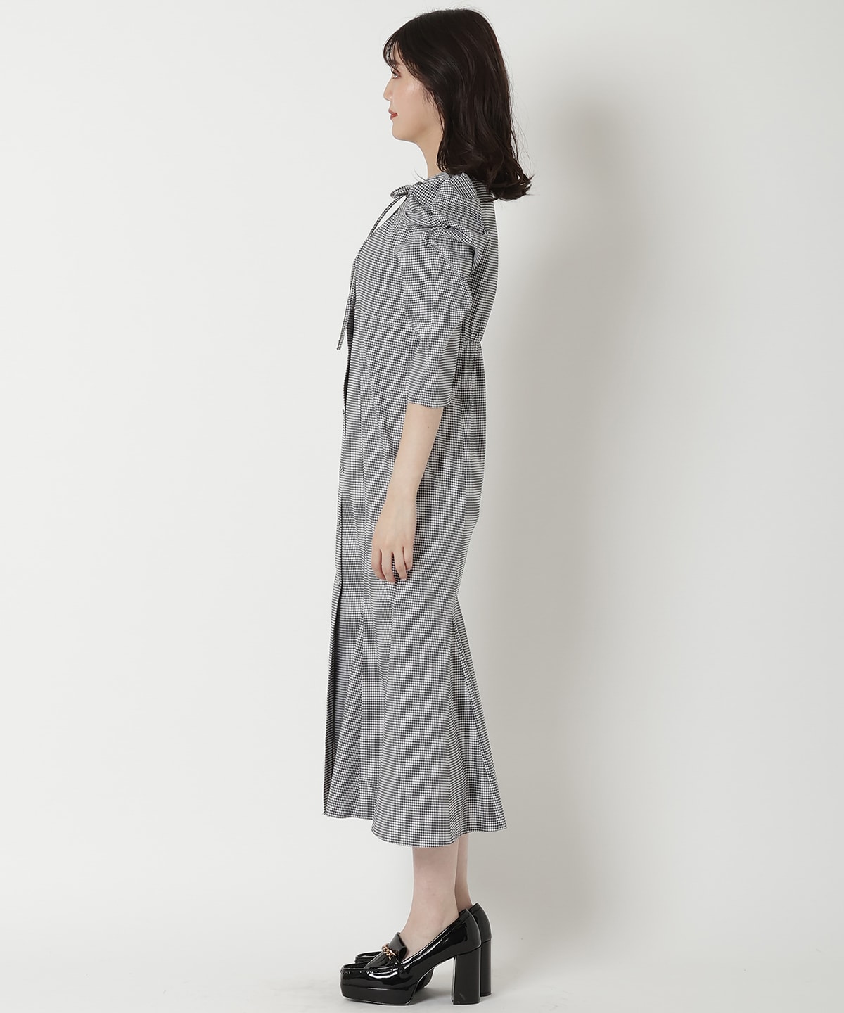 デコルテリボンあきマーメイドワンピース