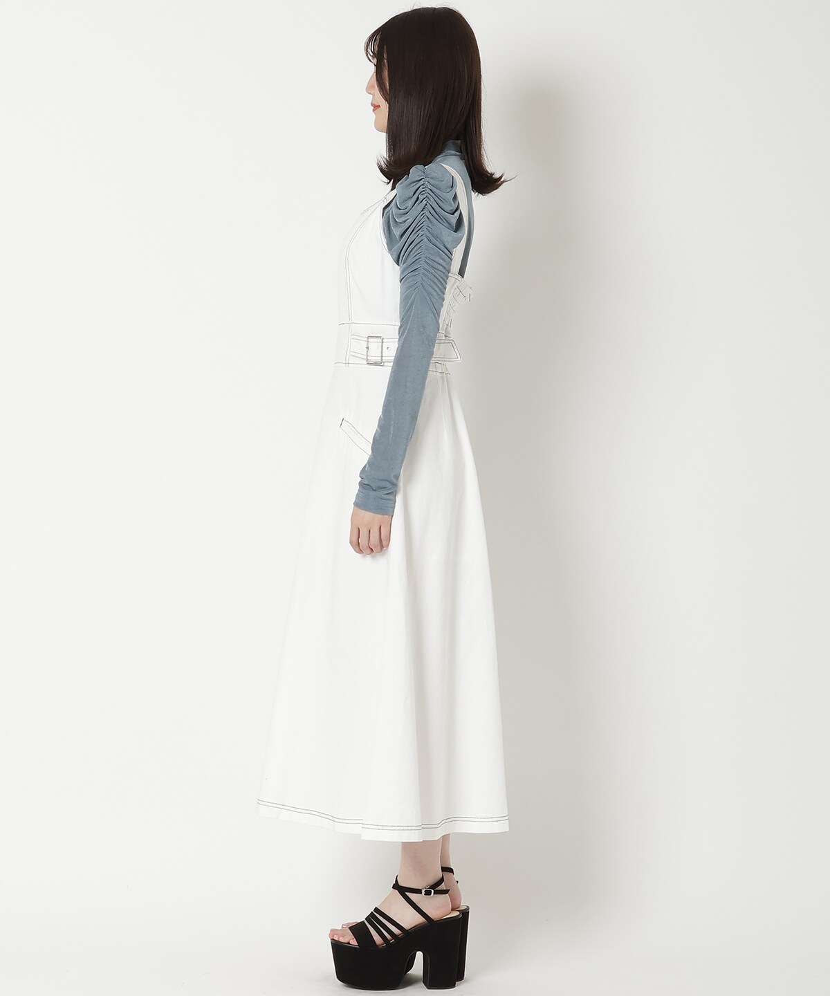 【STELLA JEAN】 ARTプリント総柄パフスリーブ ワンピース 水玉appleパフスリーブワンピース(kai0641) | Shelluits