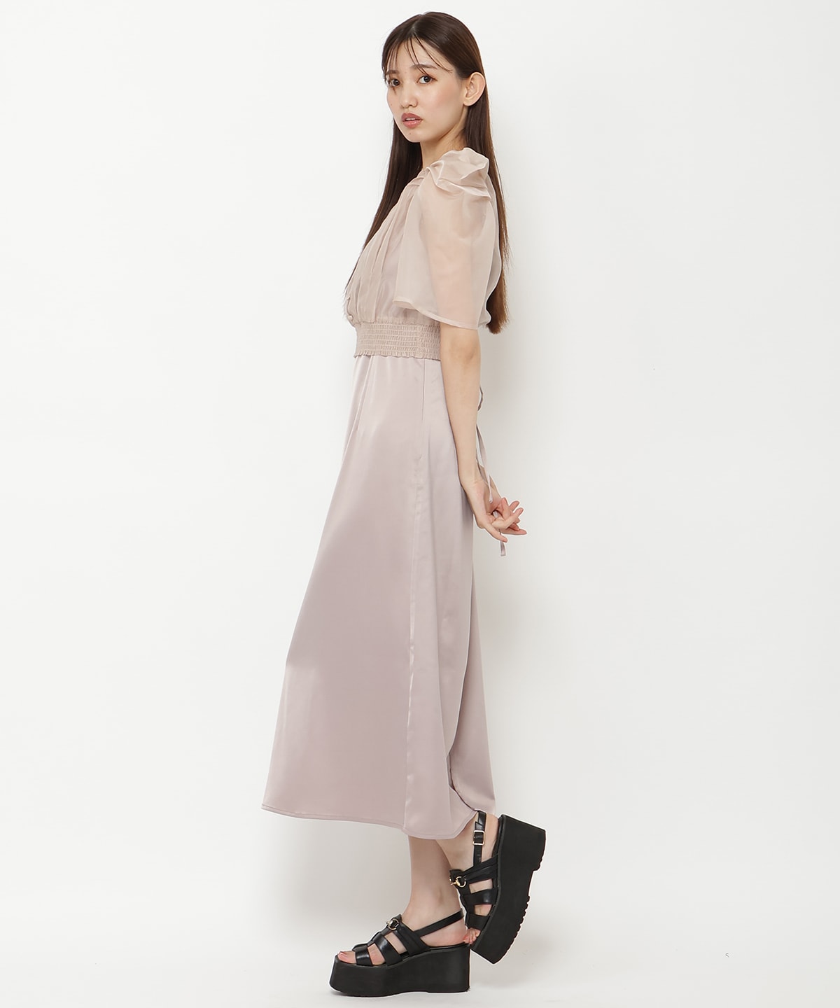 シアーブラウス＆キャミワンピースセット