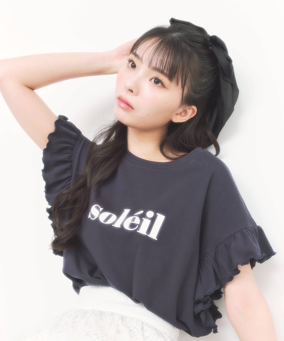 フリル袖Tシャツ