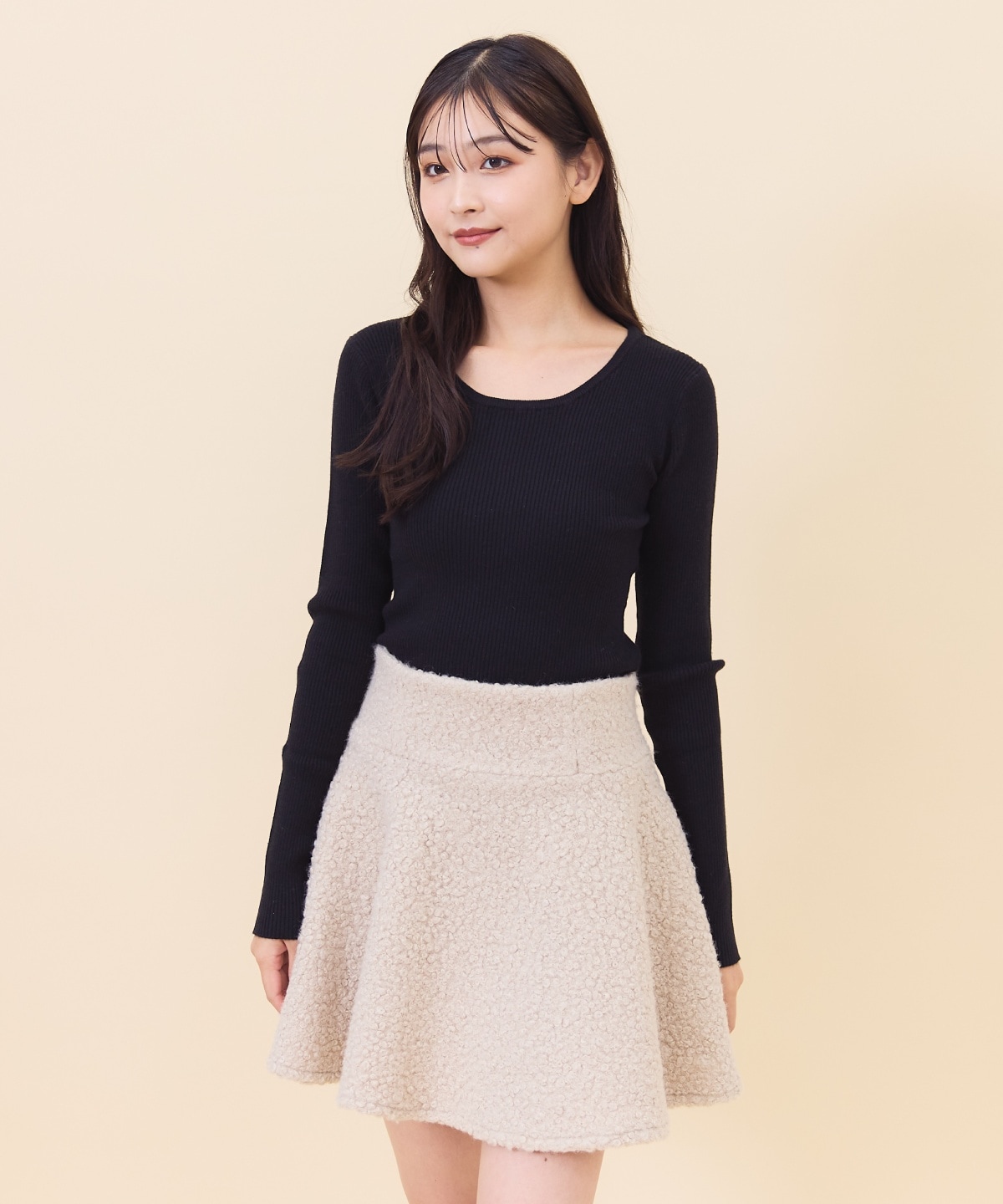 【セットアップ可能】ブークレフレアミニスカート