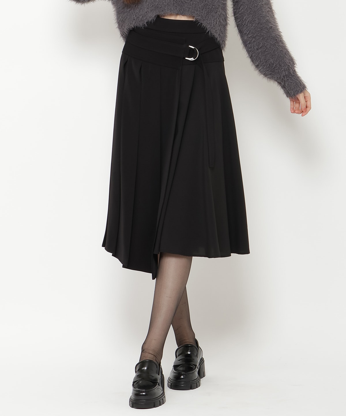 コンビネーションアシメプリーツスカート