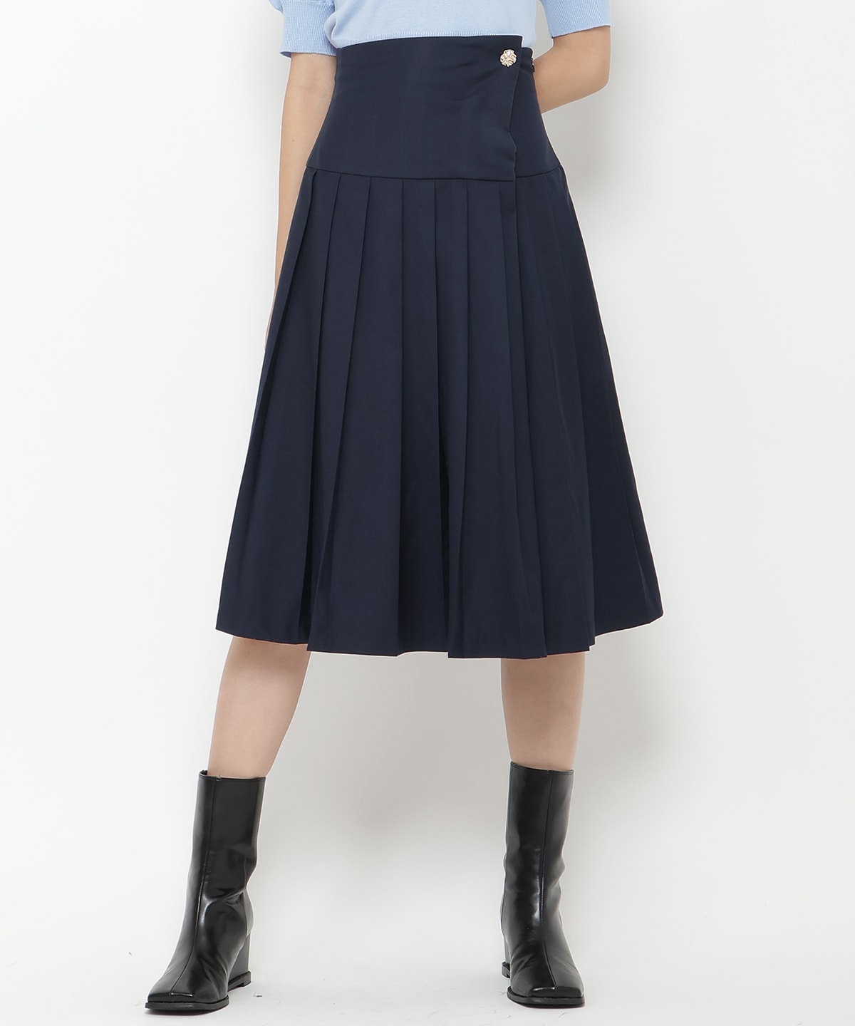 ロースイッチングプリーツスカート