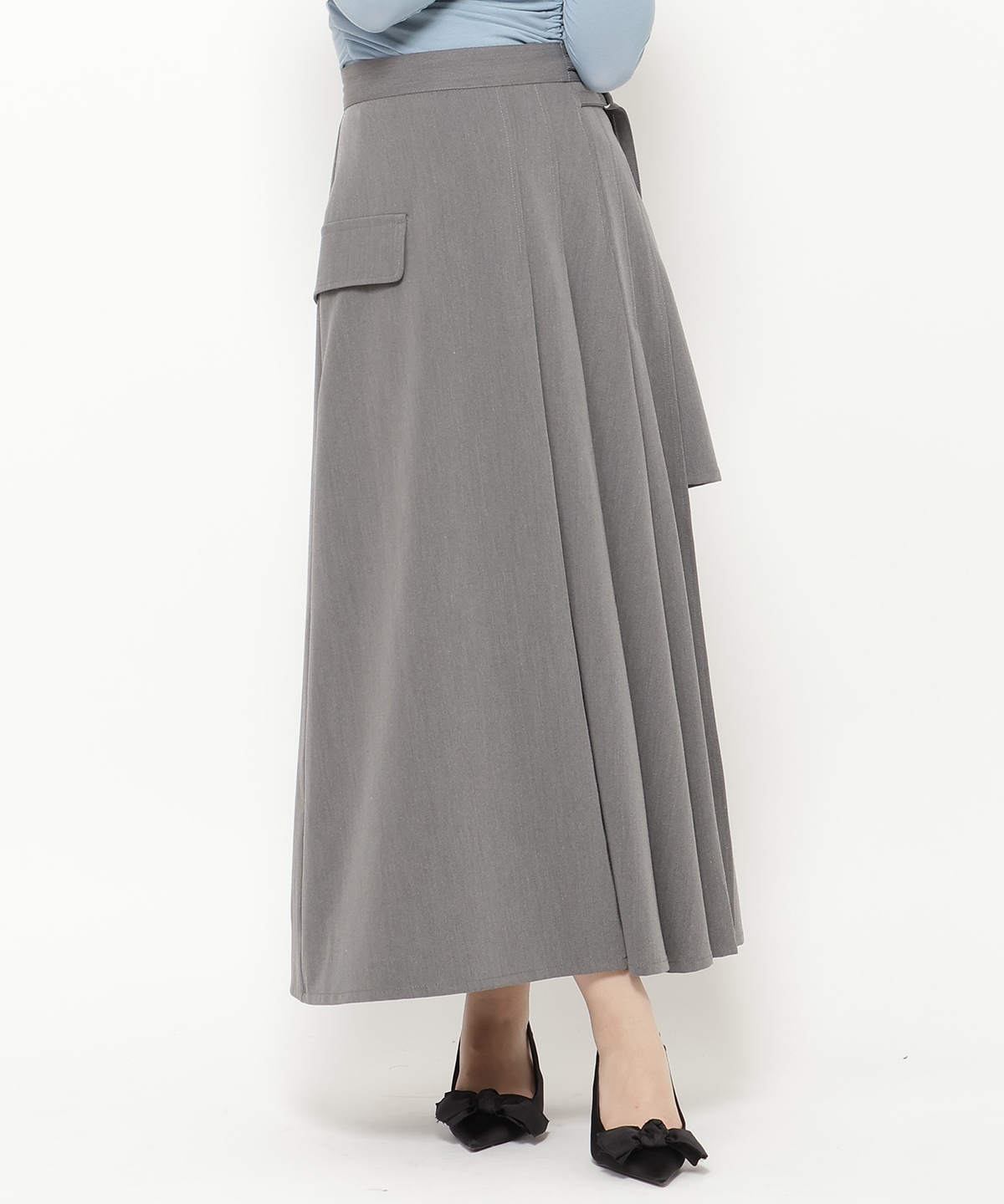 アシメソフトプリーツスカート