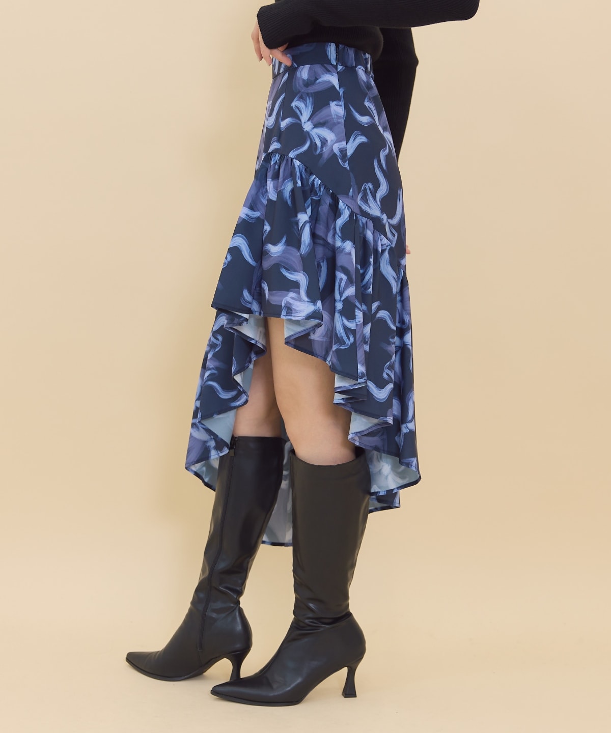 リボンプリントスカート