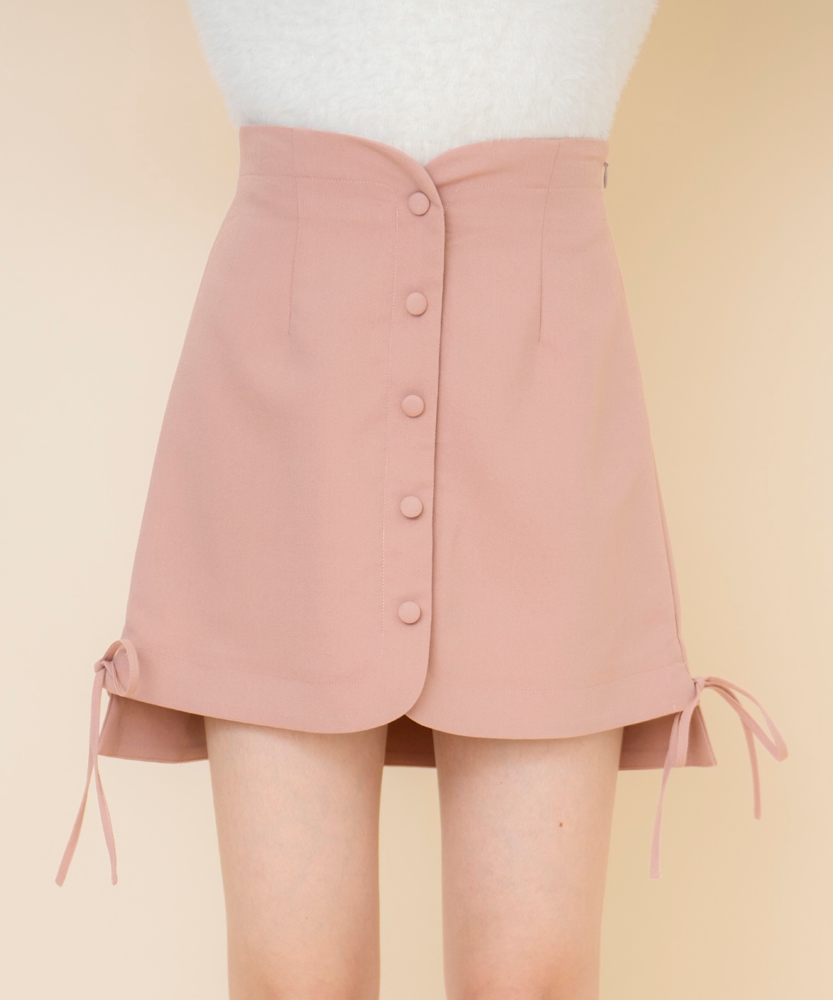 フロントボタンミニスカート