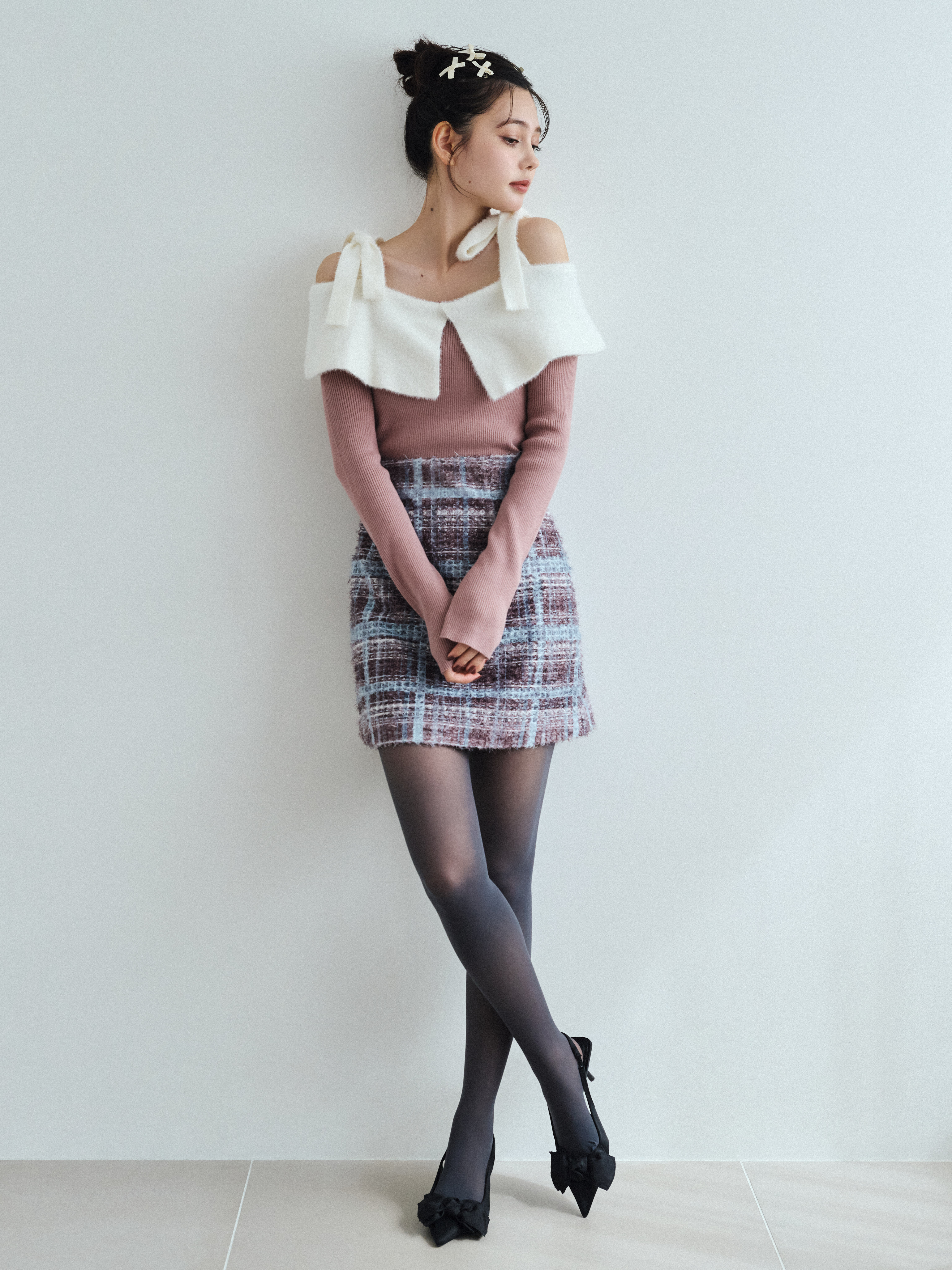 ファンシーチェックミニスカート