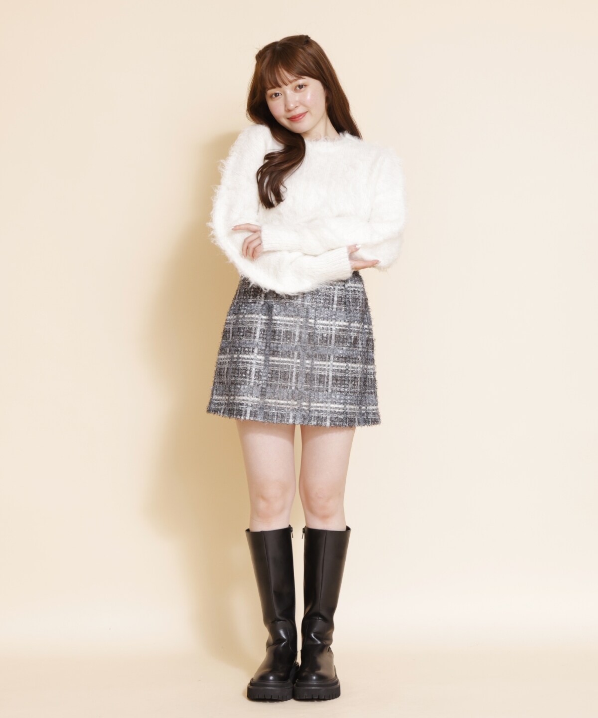 ファンシーチェックミニスカート