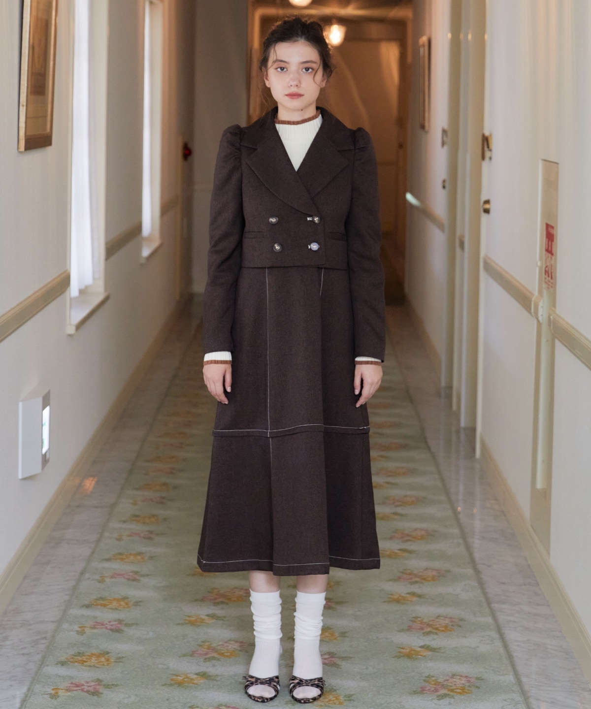 【セットアップ可能】2wayレングスウーリッシュジャンパースカート