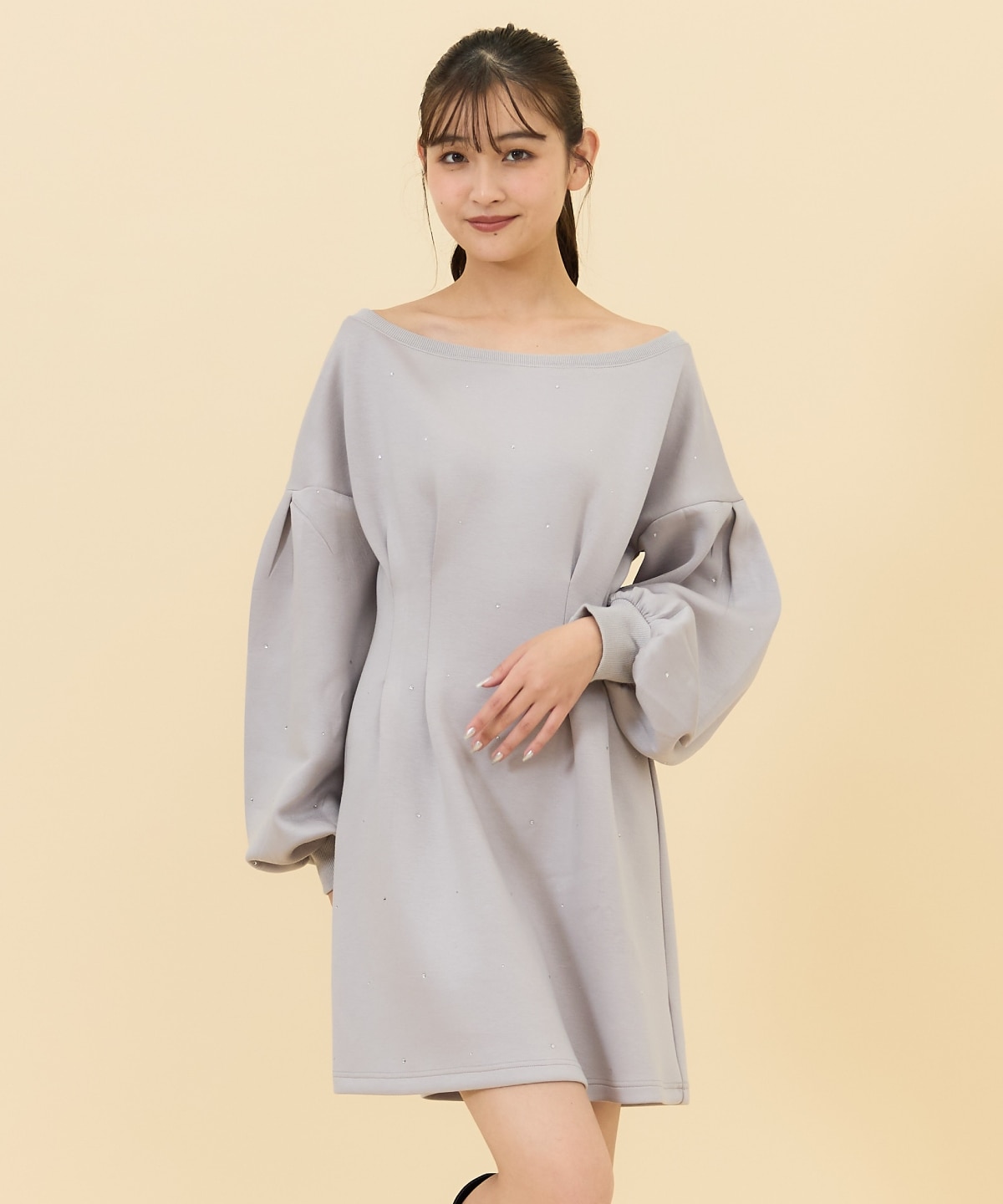 ラインストーンミニワンピース