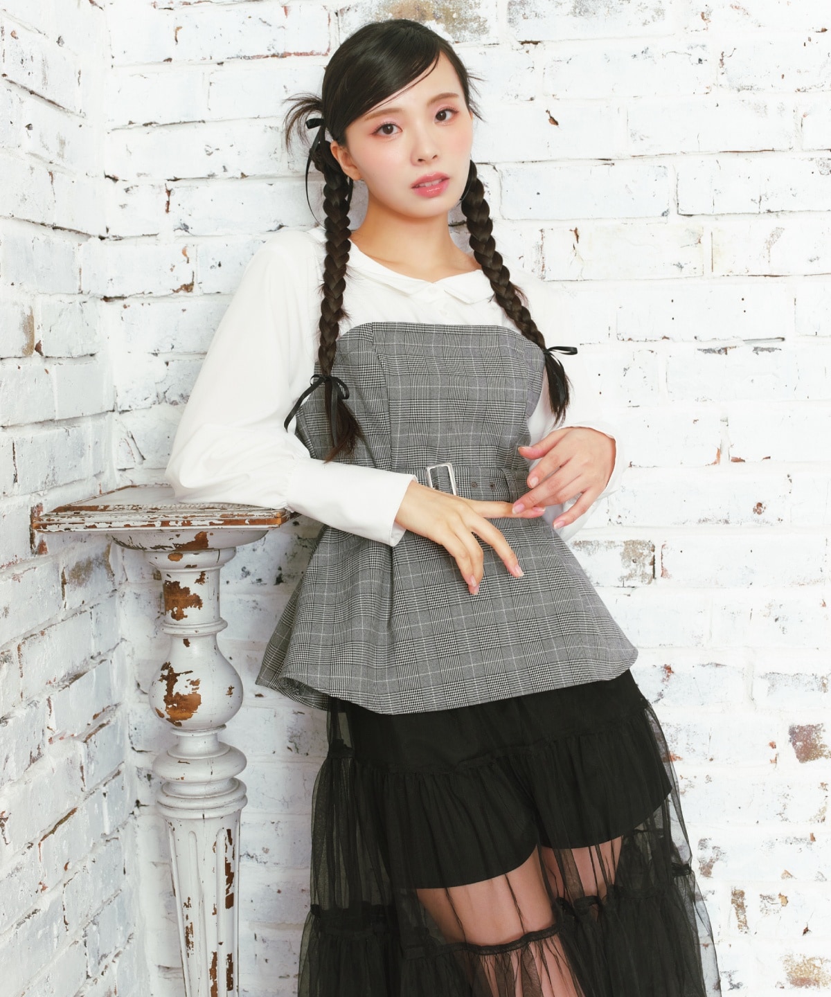 シャツドッキングベアワンピース