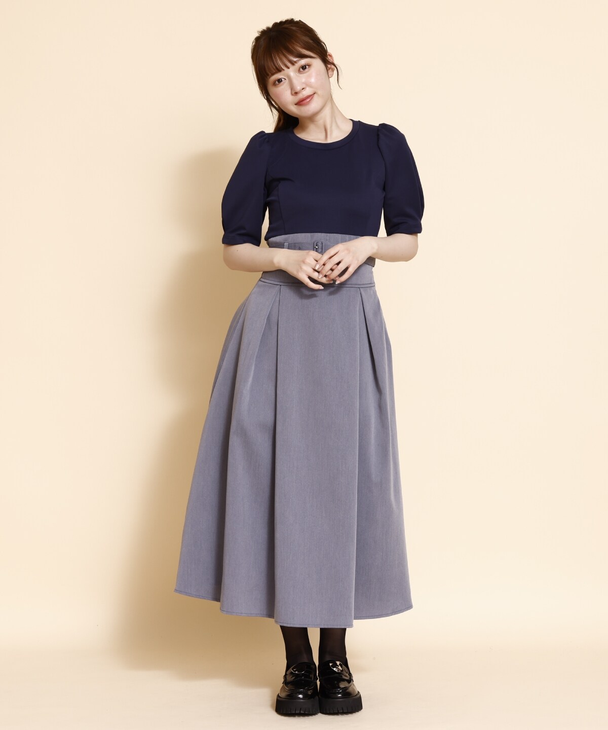 コルセットデザインドッキングワンピース