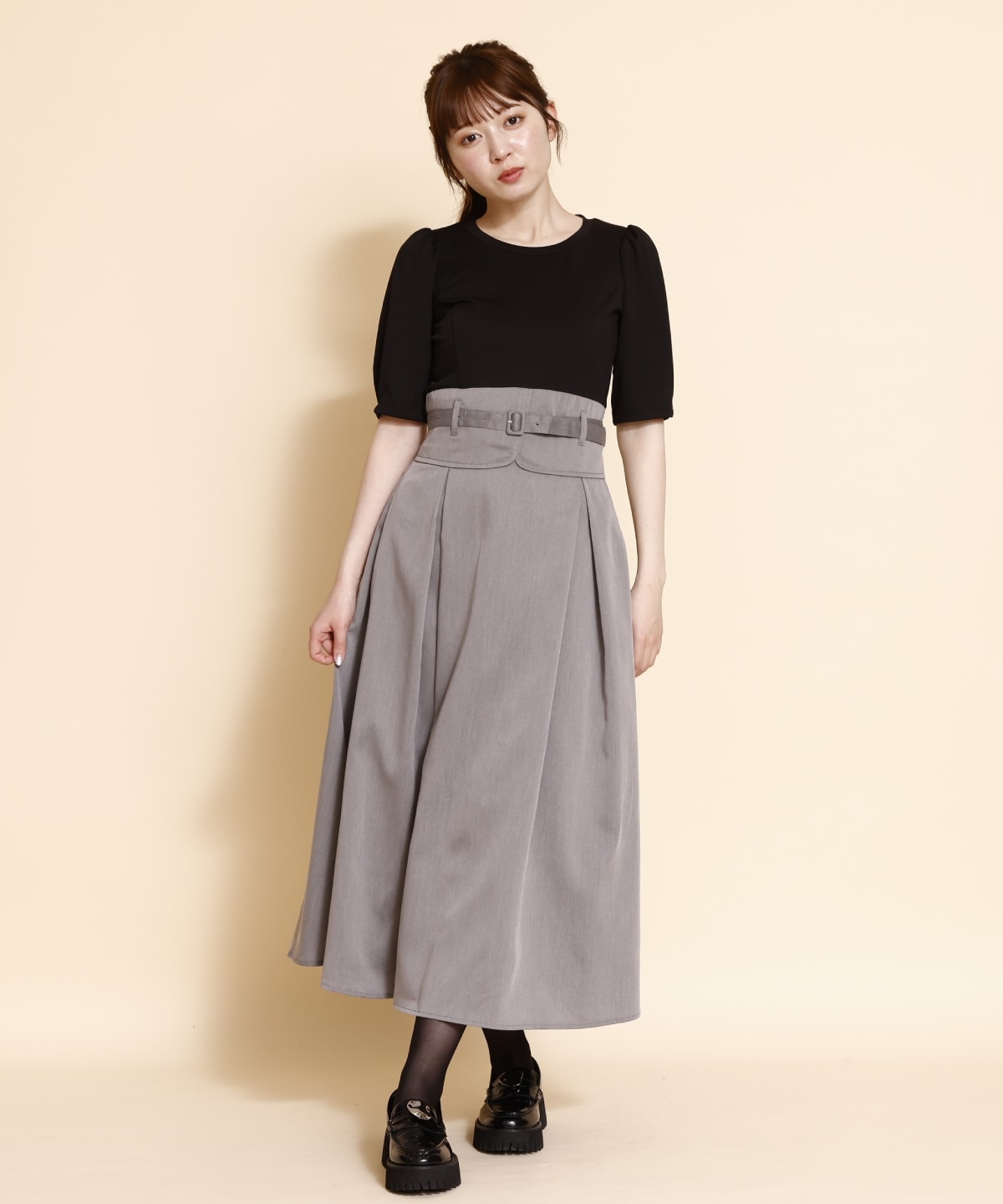 コルセットデザインドッキングワンピース