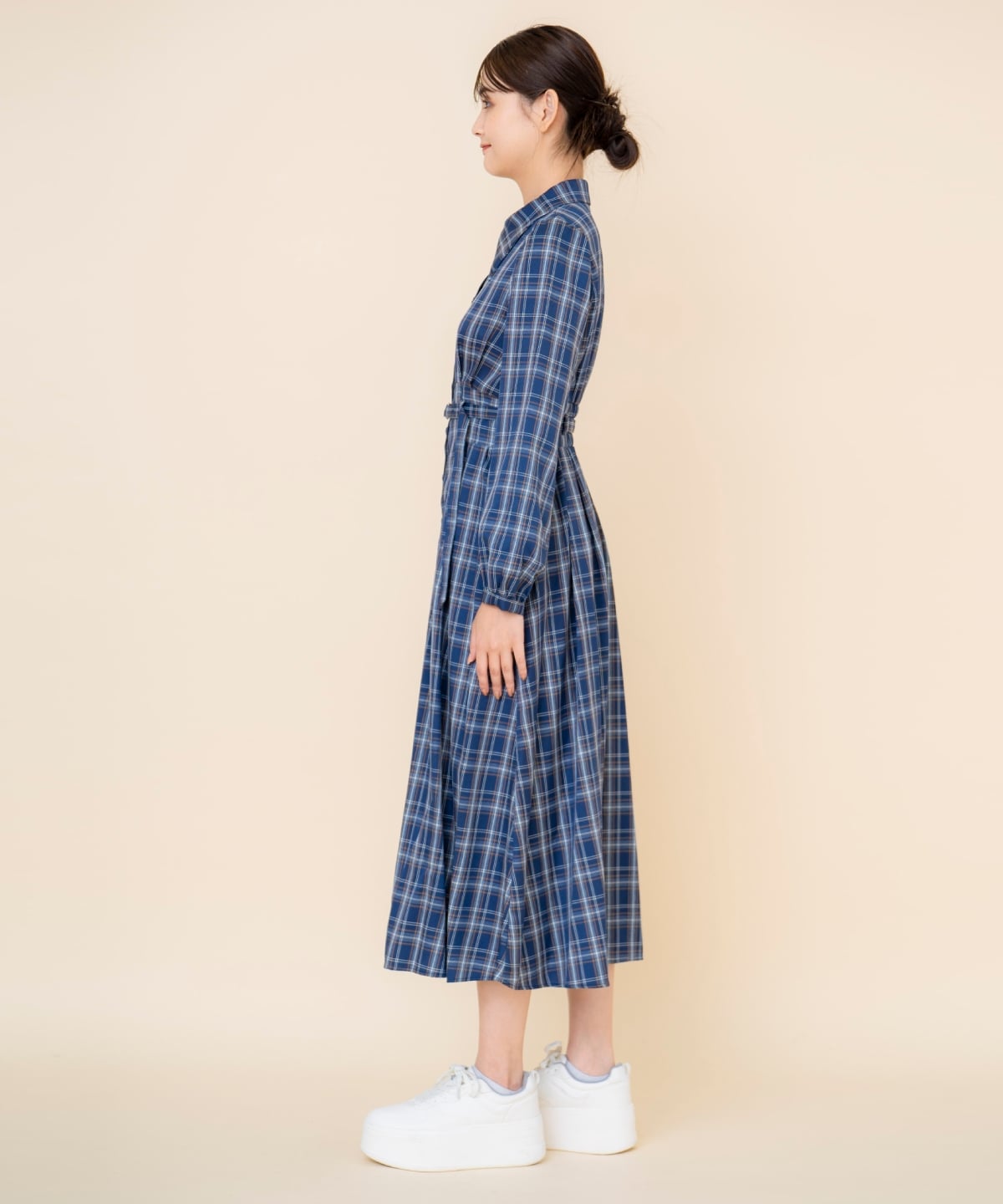 チェックシャツワンピース