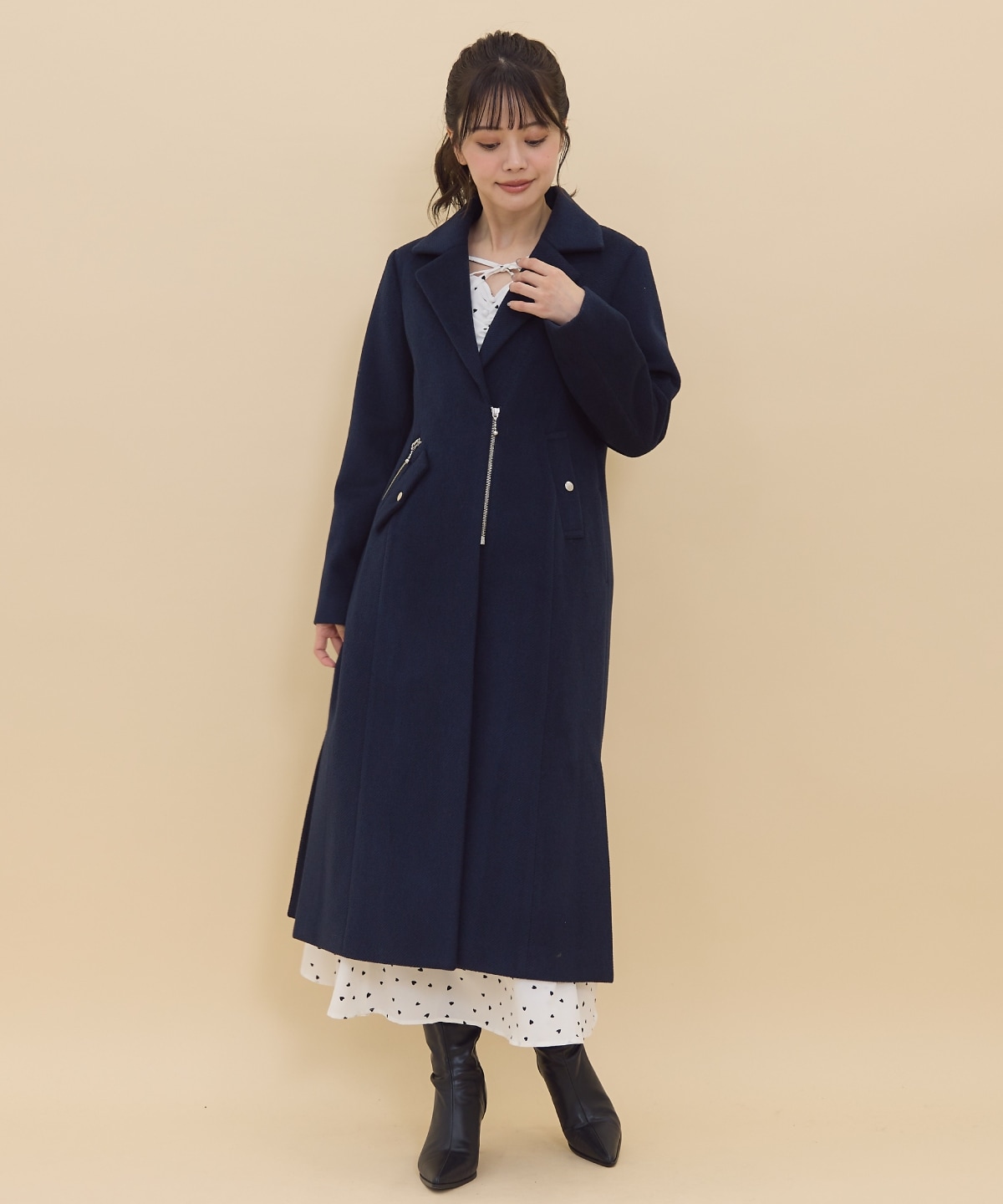 ジップチェスターコート