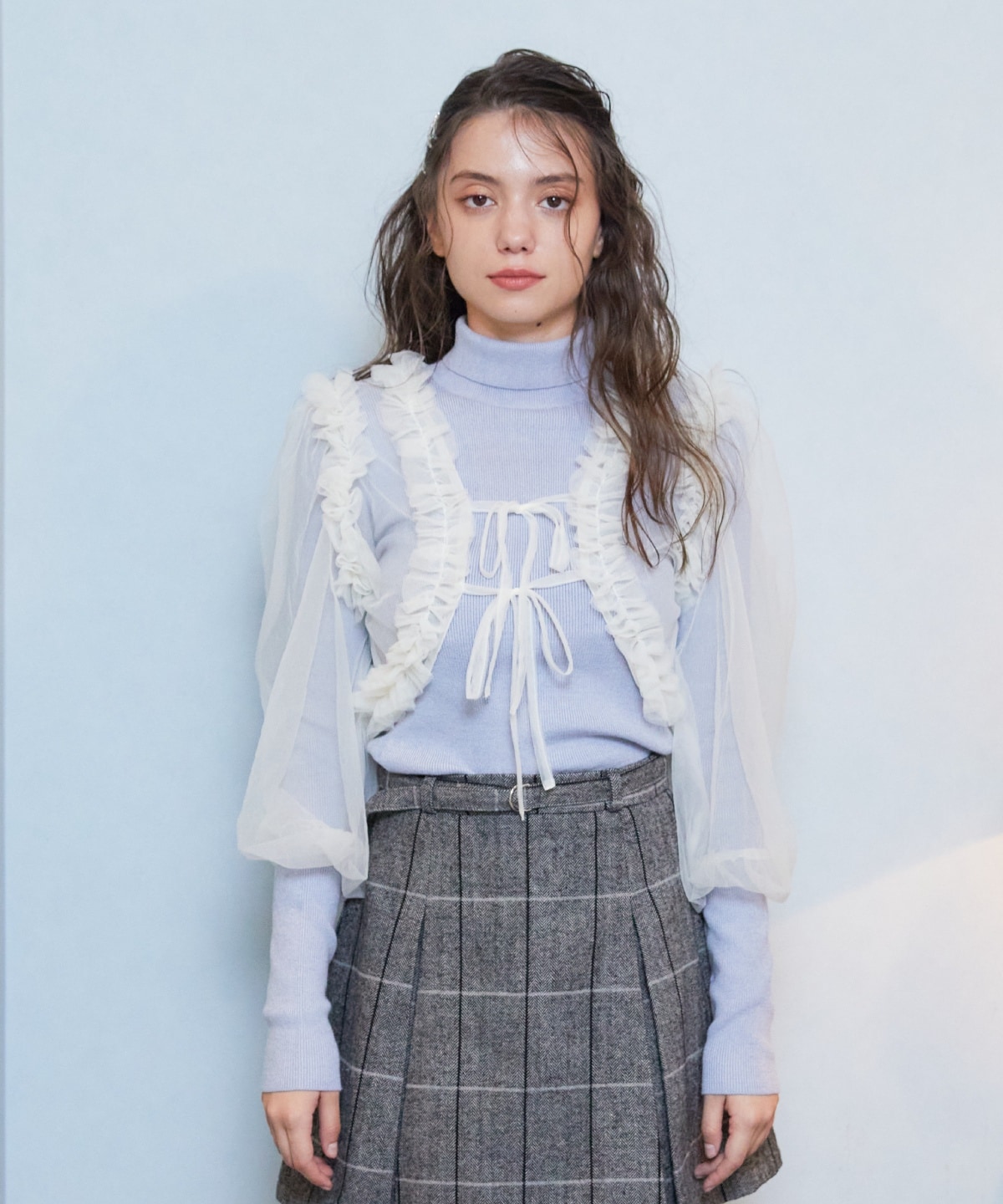 チュールボレロニット＆プルオーバーセット