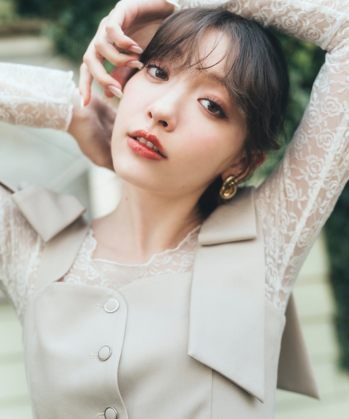 【セットアップ可能】リボンショルダービスチェ