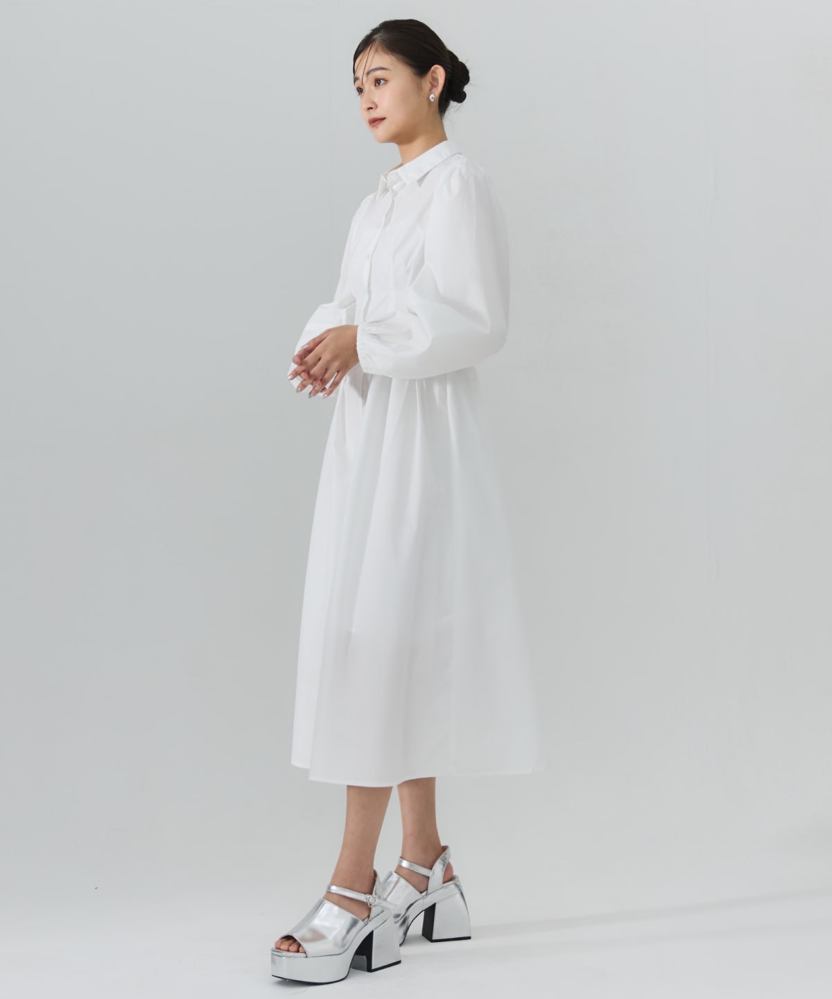 タックシャツワンピース