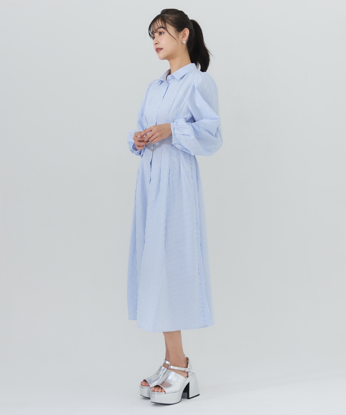 タックシャツワンピース