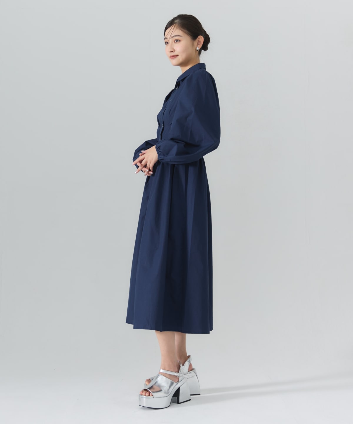 タックシャツワンピース