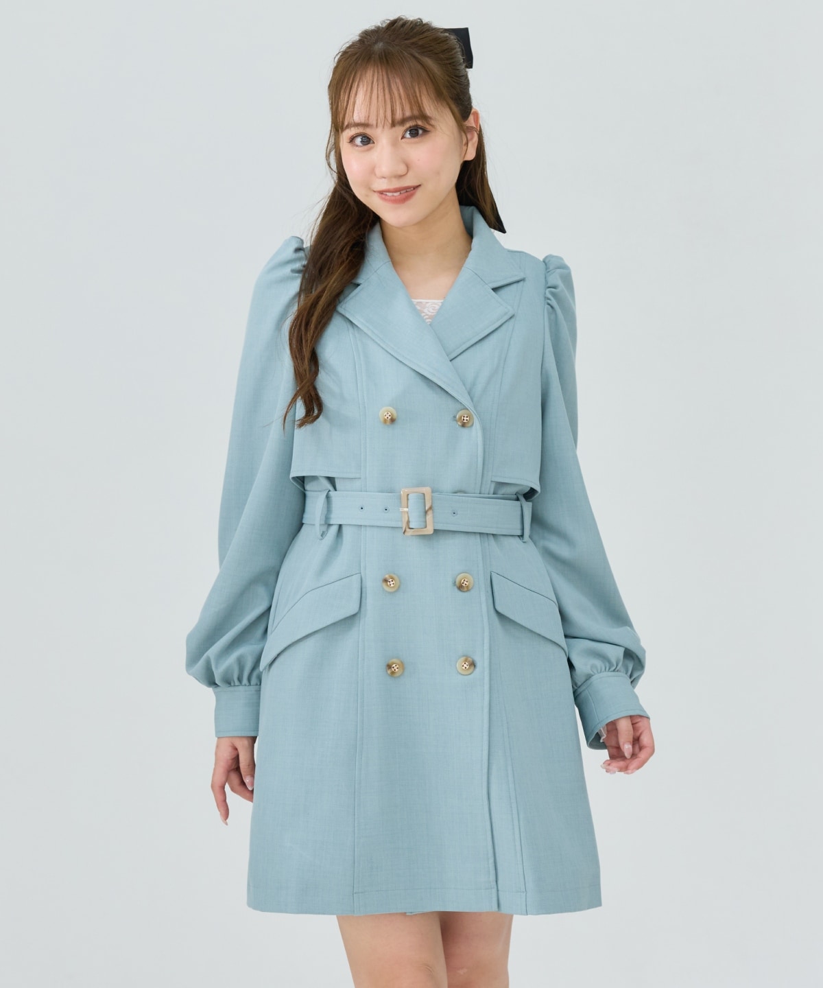 パフスリーブミニトレンチコート