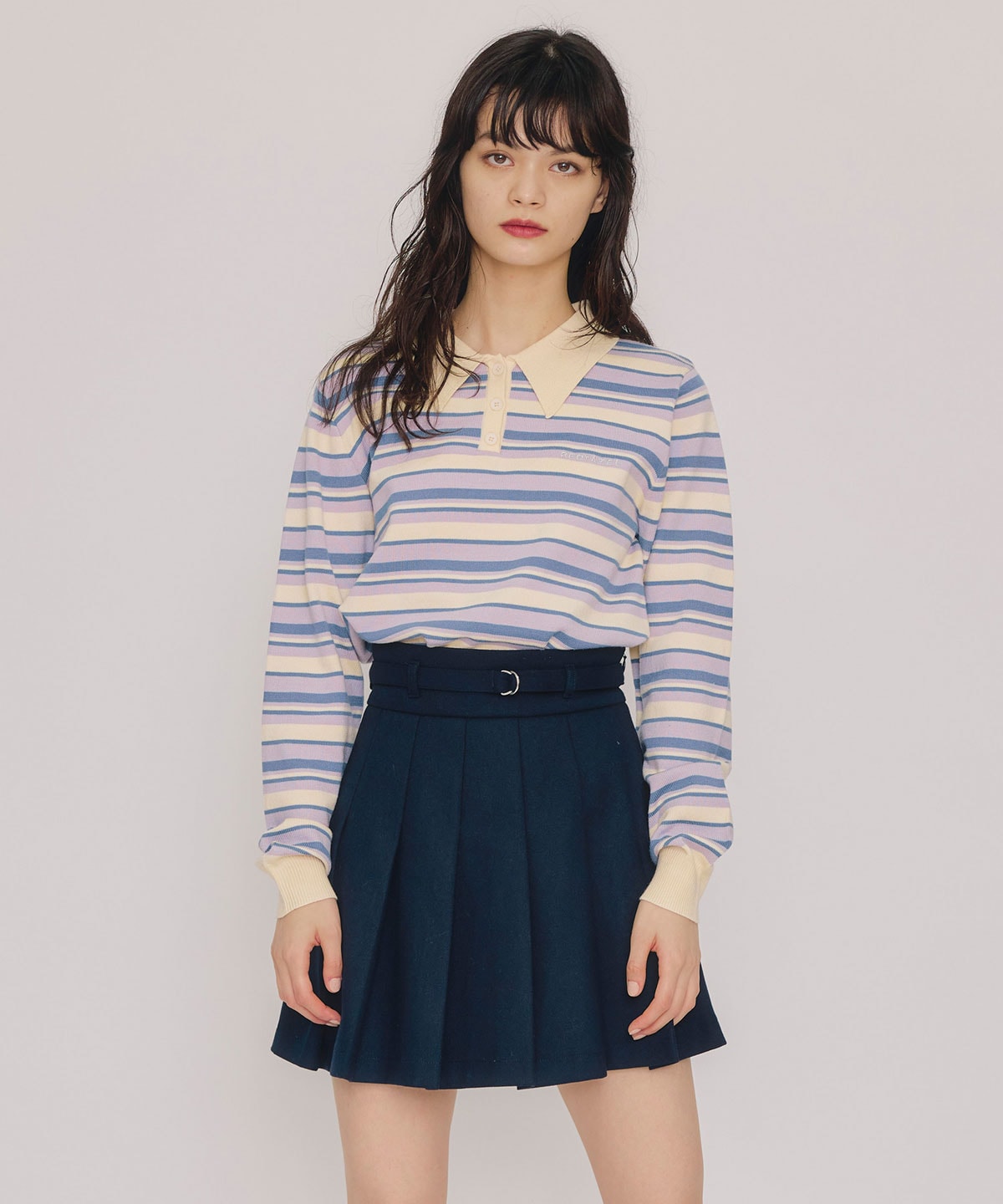 メルトンライクプリーツミニスカート