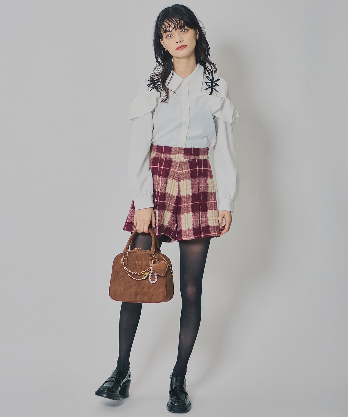 チェックタックショートパンツ