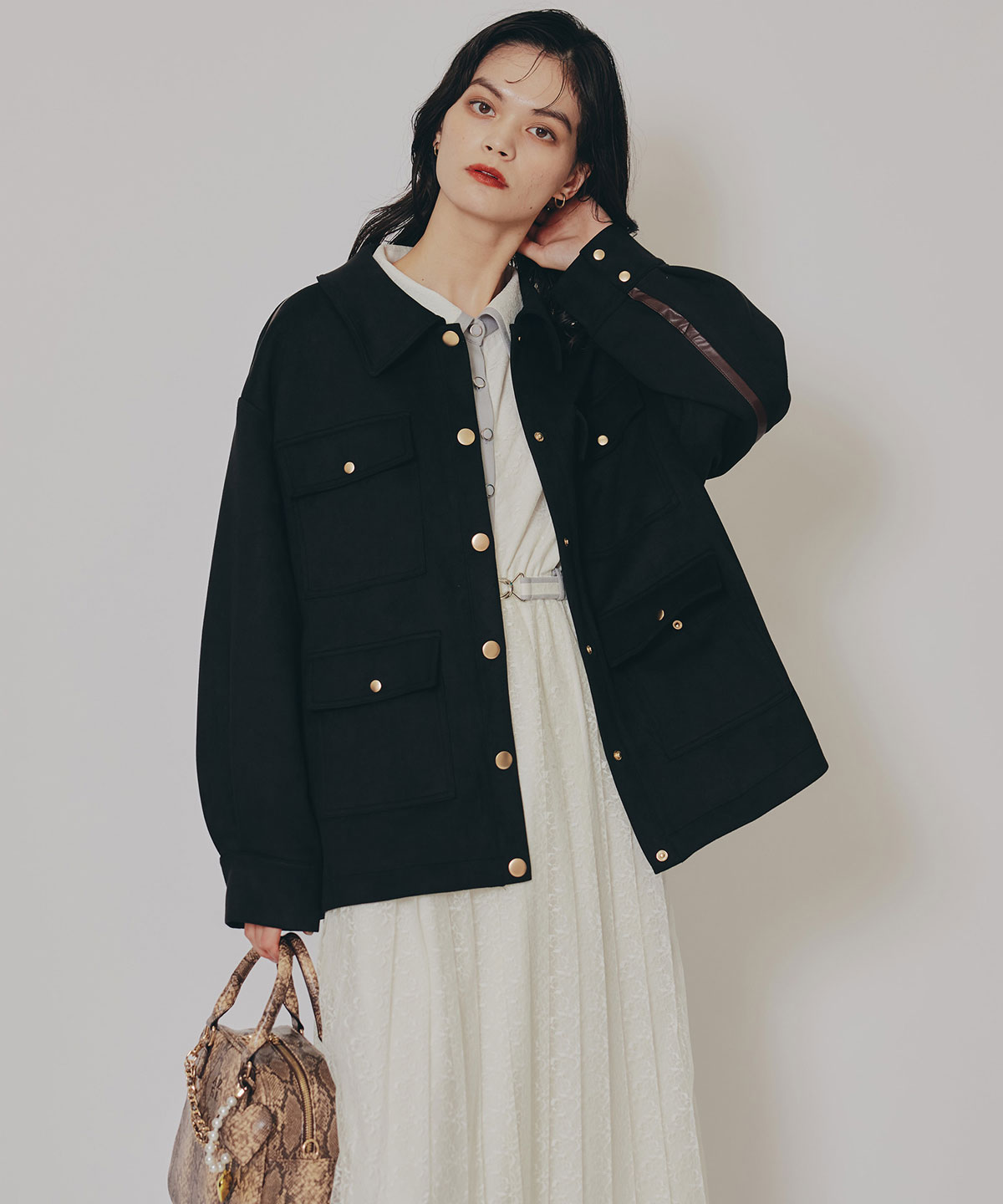 ヴィンテージライクスエードポケットジャケット