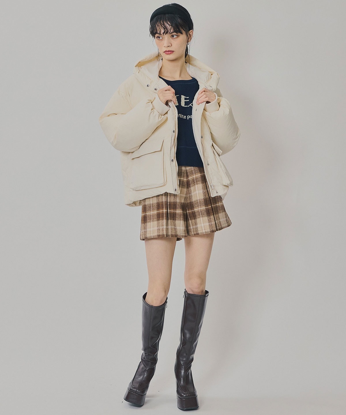 フラップポケットファイバーダウンジャケット