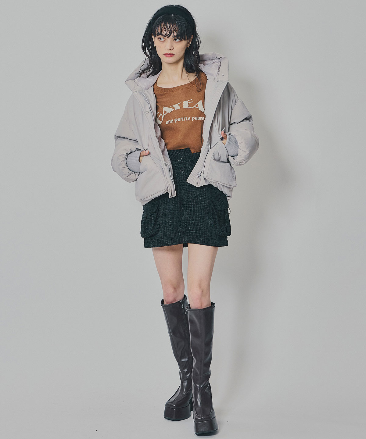 フラップポケットファイバーダウンジャケット