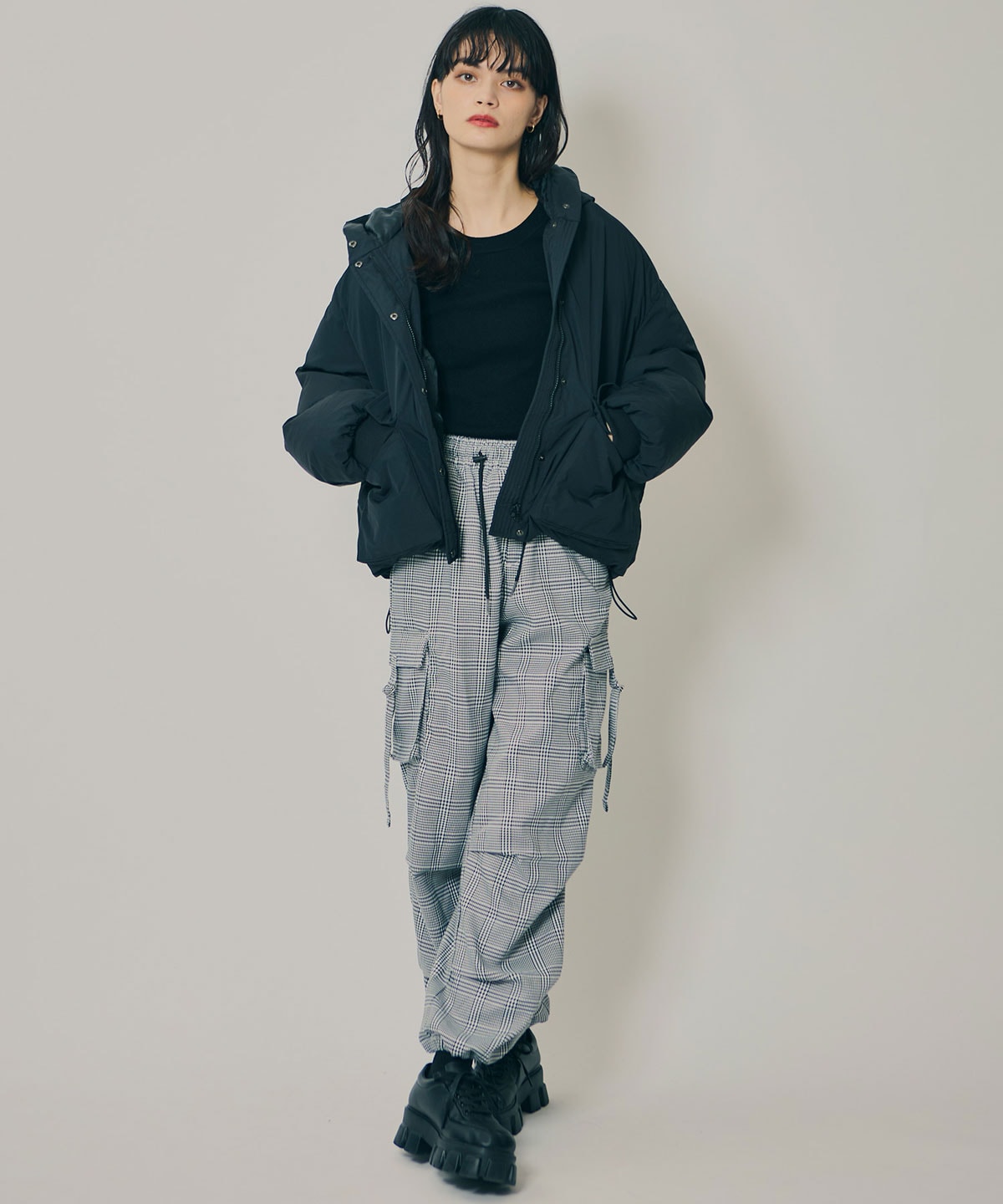 フラップポケットファイバーダウンジャケット