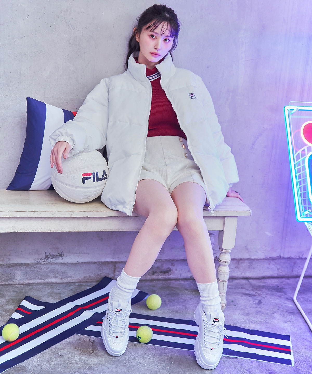 ［FILA×REDYAZEL］2WAYフェイクダウンジャケット