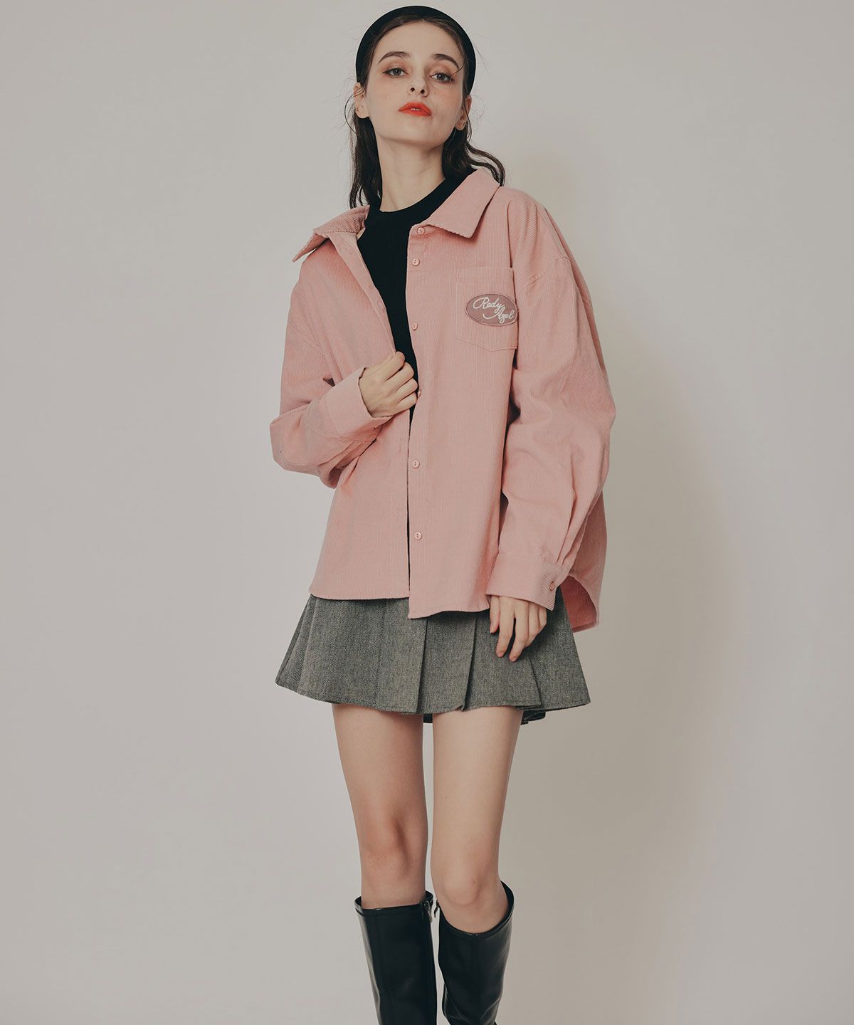 ロゴワッペンオーバーシャツ