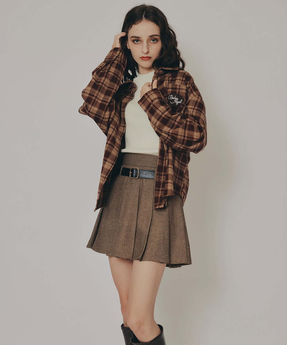 ロゴワッペンオーバーシャツ