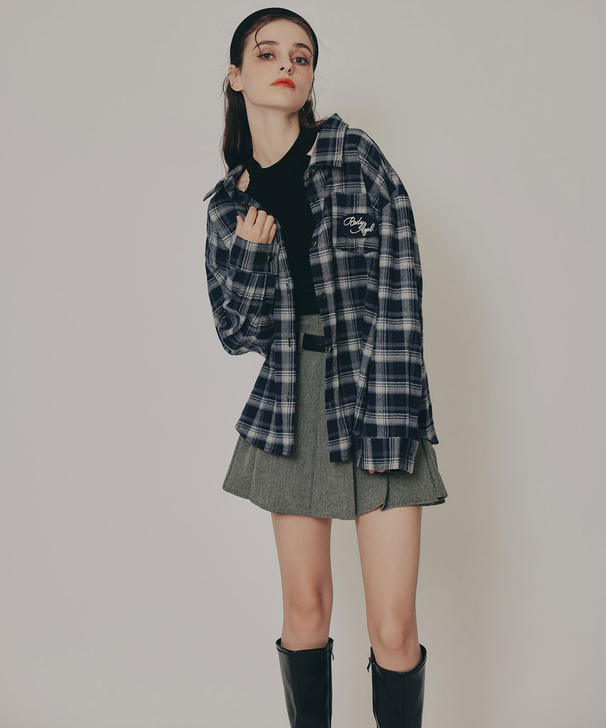 ロゴワッペンオーバーシャツ