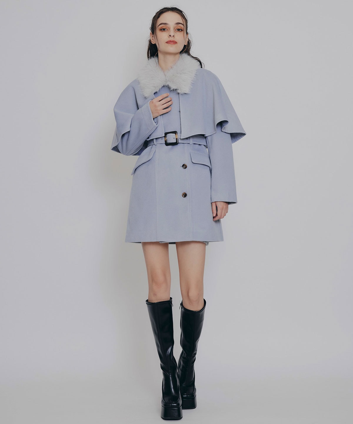 マルチWAYケープファーショートコート