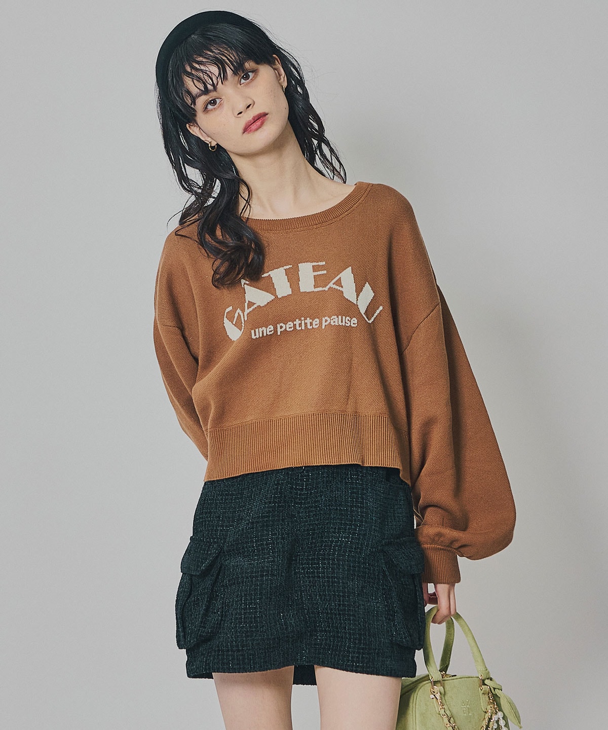 スウェットライクジャガードニット