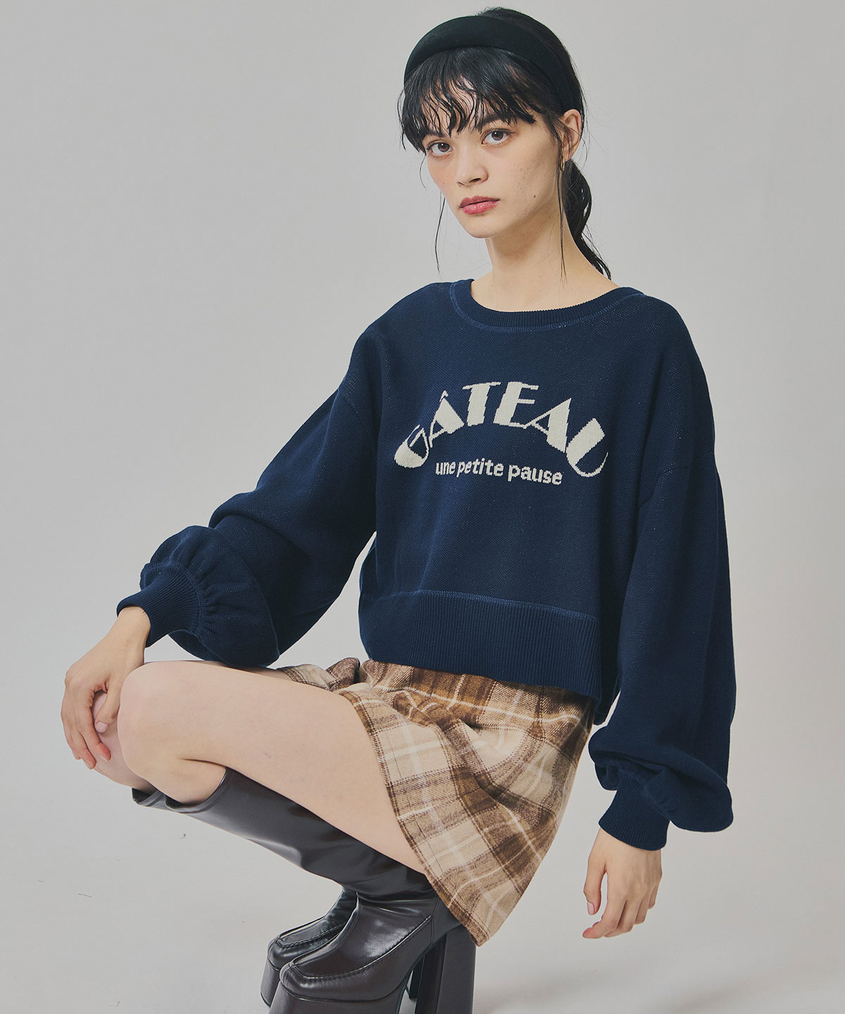 スウェットライクジャガードニット